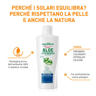 Equilibra Aloe Latte Doposole Idratante Lenitivo da 200 ml