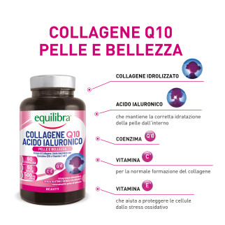Equilibra Collagene Q10 Acido Ialuronico Integratore Alimentare Pelle