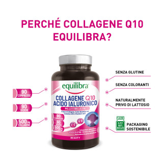 Equilibra Collagene Q10 Acido Ialuronico Integratore Alimentare Pelle