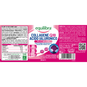 Equilibra Collagene Q10 Acido Ialuronico Integratore Alimentare Pelle