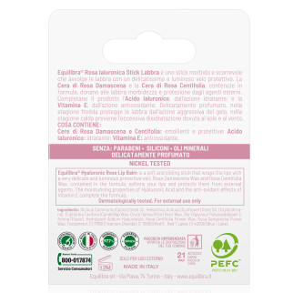 Equilibra Rosa Ialuronica Stick Labbra Protettivo e Idratante