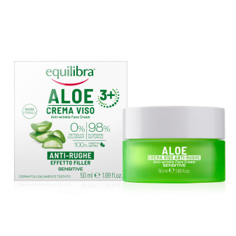 Equilibra Kit  Aloe 3 con Crema Viso Dermo Gel Corpo Detergente Viso