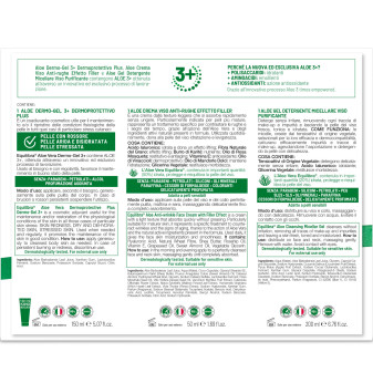 Equilibra Kit  Aloe 3 con Crema Viso Dermo Gel Corpo Detergente Viso