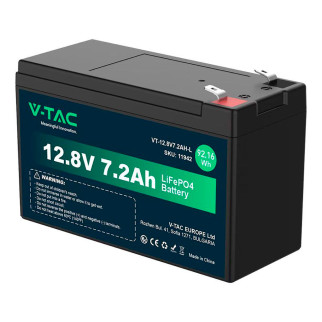 V-Tac VT-12.8V7.2AH-L Batteria LiFePO4 12,8V 7,2Ah - SKU 11942