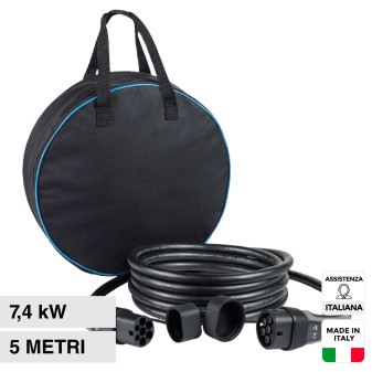 Daze Cavo di Ricarica AC Tipo 2 7,4kW Monofase IP55 Grigio 5m