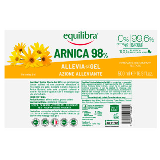 Equilibra Arnica 98% Allevia Gel Azione Alleviante Barattolo da 500ml