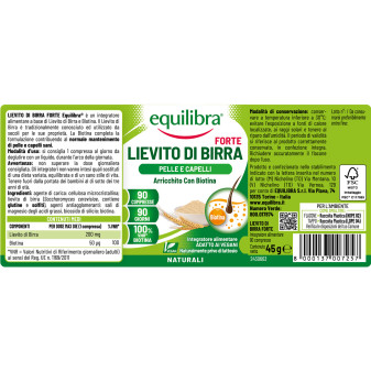 Equilibra Lievito di Birra Forte Integratore Alimentare Pelle Capelli