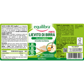 Equilibra Lievito di Birra Forte Integratore Alimentare Pelle Capelli