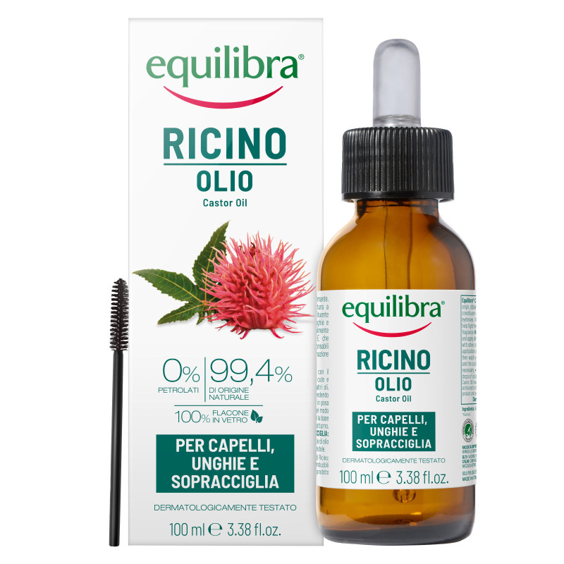 Equilibra Olio Ricino Vegetale Capelli Unghie Sopracciglia 100ml