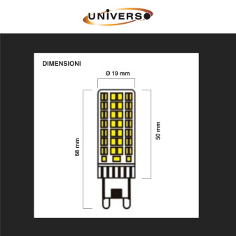 Universo Lampadina LED G9 Tubolare SMD