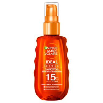Garnier Ambre Solaire Ideal Bronze Olio Protettivo SPF 15