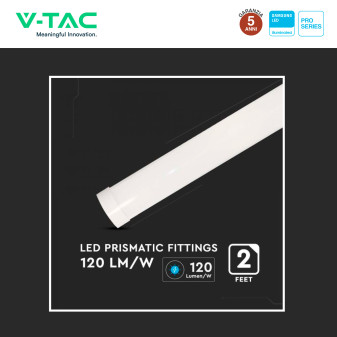 Tubo LED Prismatico Plafoniera 20W 60cm VT-8-20 V-Tac Pro