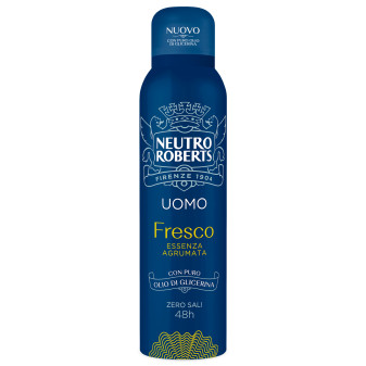 Deodorante Spray Fresco Uomo Essenza Agrumata 150ml Neutro Roberts