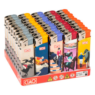 Accendini Maxi Elettronici Ciao Fantasia Ascot Box da 50