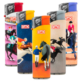 Accendini Maxi Elettronici Ciao Fantasia Ascot Serie da 5