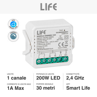 Modulo Relè Smart Dimmer 1CH ricevitore Interruttore Wi-Fi Smart Life