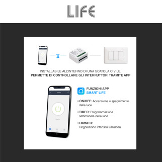 Modulo Relè Smart Dimmer 1CH ricevitore Interruttore Wi-Fi Smart Life