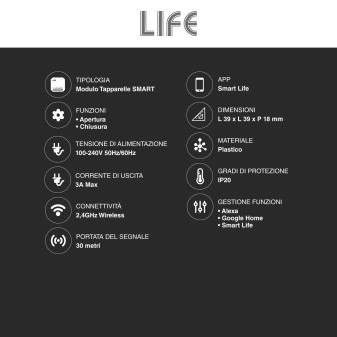 Modulo Tapparelle Smart Wi-Fi 30 Metri Smart Life