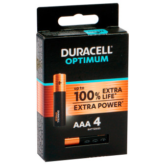 Batterie Mini Stilo AAA 1.5V Alcaline - 4pz Duracell Optimum