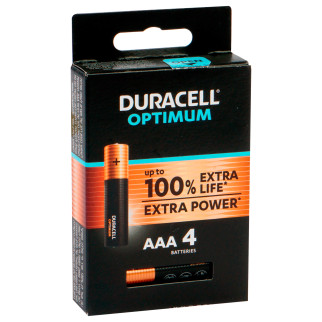 Batterie Mini Stilo AAA 1.5V Alcaline - 4pz Duracell Optimum