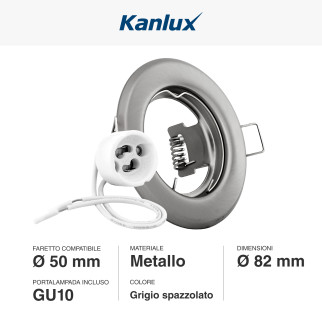 Acquista Kanlux ARGUS II CT-2114-C/M Portafaretto Rotondo da incasso
