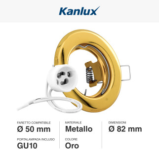 Acquista Kanlux ARGUS II CT-2114-G Portafaretto Rotondo da incasso