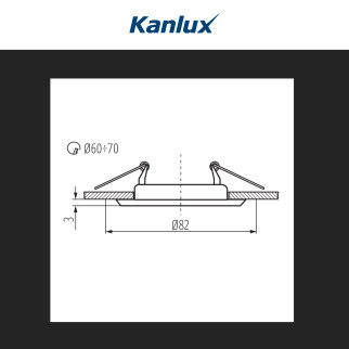 Acquista Kanlux ARGUS II CT-2114-G Portafaretto Rotondo da incasso