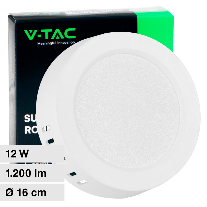 VT-60012 Mini Pannello LED Rotondo 12W SMD da Parete V-Tac