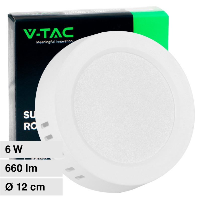 VT-60006 Mini Pannello LED Rotondo 6W SMD da Parete V-Tac