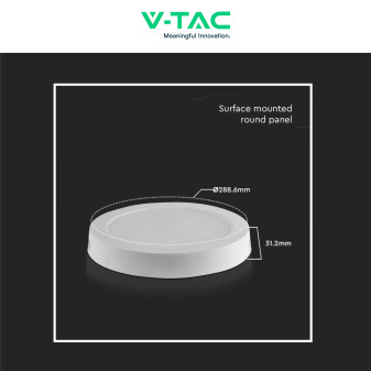 VT-60024 Mini Pannello LED Rotondo 24W SMD da Parete V-Tac