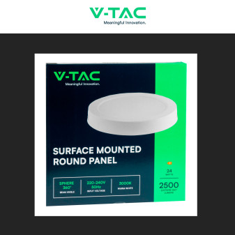 VT-60024 Mini Pannello LED Rotondo 24W SMD da Parete V-Tac