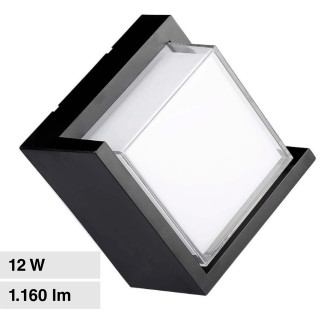 VT-827 Lampada LED da Muro 12W Nera SMD Applique IP65 V-Tac