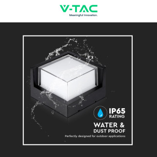 VT-827 Lampada LED da Muro 12W Nera SMD Applique IP65 V-Tac