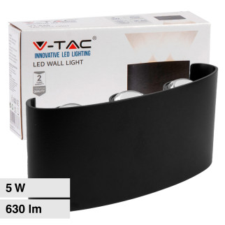 VT-846 Lampada LED da Muro 5W Nera con 6 LED SMD IP65 V-Tac