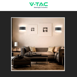 VT-846 Lampada LED da Muro 5W Nera con 6 LED SMD IP65 V-Tac