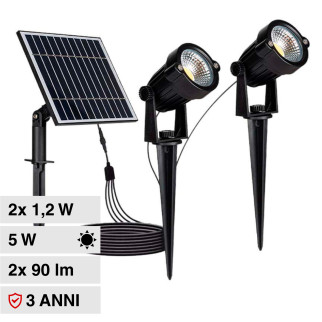 VT-11031 Lampade LED Giardino 2x1,2W IP65 con Pannello V-Tac