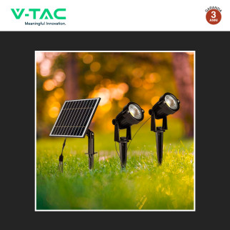 VT-11031 Lampade LED Giardino 2x1,2W IP65 con Pannello V-Tac