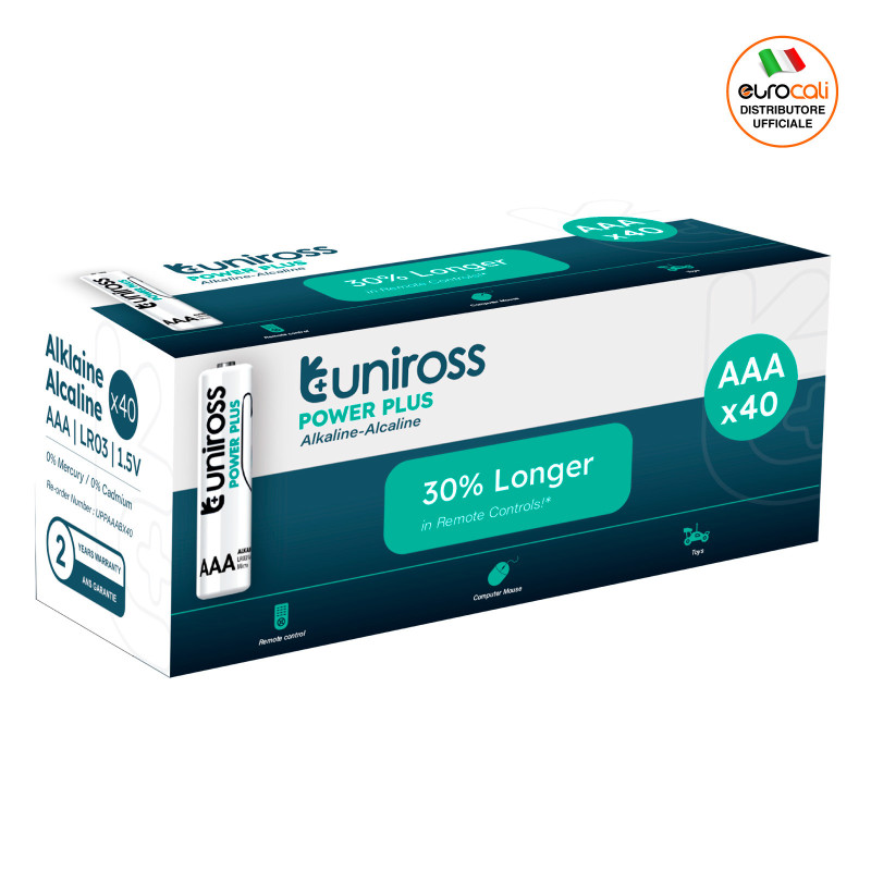 Power Plus Alkaline Batterie AAA MiniStilo Uniross