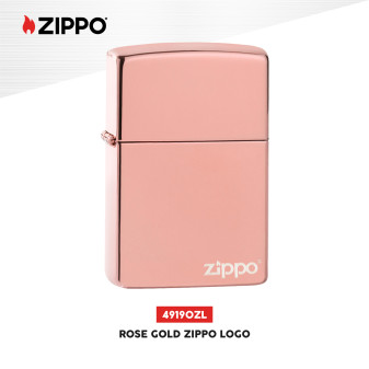 Accendino Zippo 49190ZL Rose Gold Zippo Logo Ricaricabile Antivento