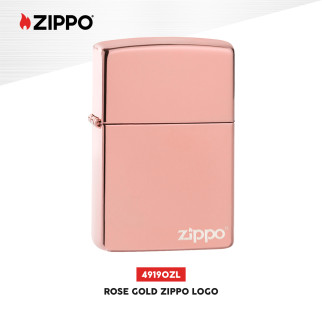 Accendino Zippo 49190ZL Rose Gold Zippo Logo Ricaricabile Antivento