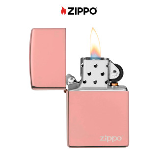 Accendino Zippo 49190ZL Rose Gold Zippo Logo Ricaricabile Antivento