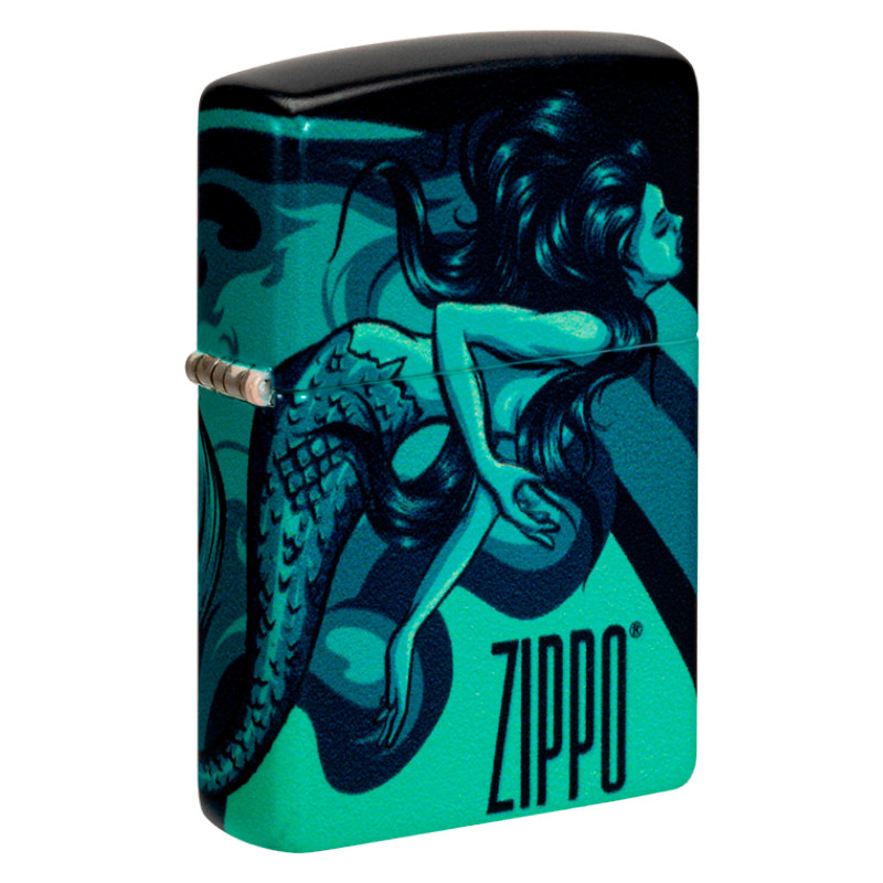 Accendino Zippo Premium 48605 Mermaid Design Antivento