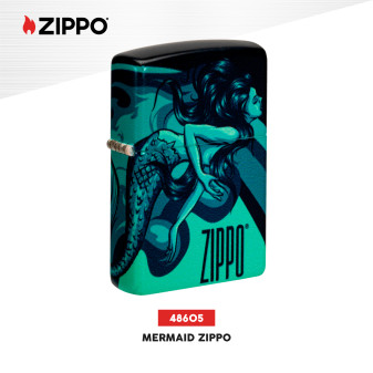 Accendino Zippo Premium 48605 Mermaid Design Antivento