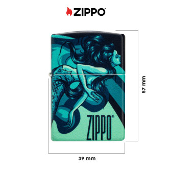 Accendino Zippo Premium 48605 Mermaid Design Antivento