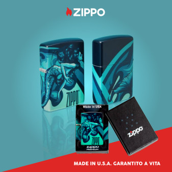 Accendino Zippo Premium 48605 Mermaid Design Antivento