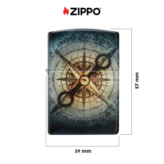 Accendino Zippo Premium 48562 Compass Ghost Luminoso al Buio