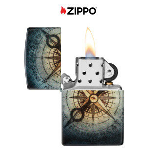 Accendino Zippo Premium 48562 Compass Ghost Luminoso al Buio