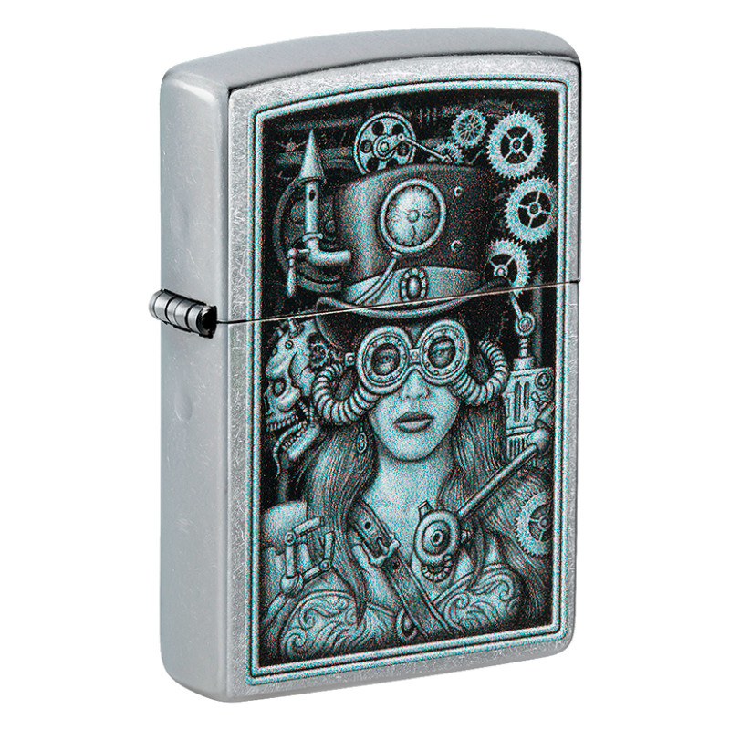 Accendino Zippo 48387 Streampunk Design Ricaricabile Antivento