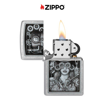 Accendino Zippo 48387 Streampunk Design Ricaricabile Antivento