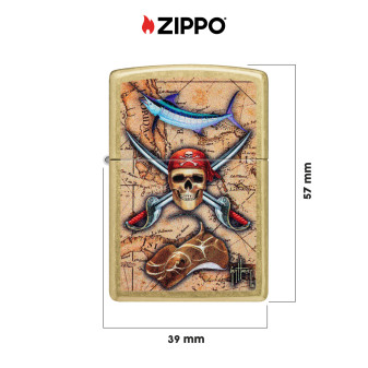 Accendino Zippo mod. 48966 Guy Harvey Ricaricabile Antivento
